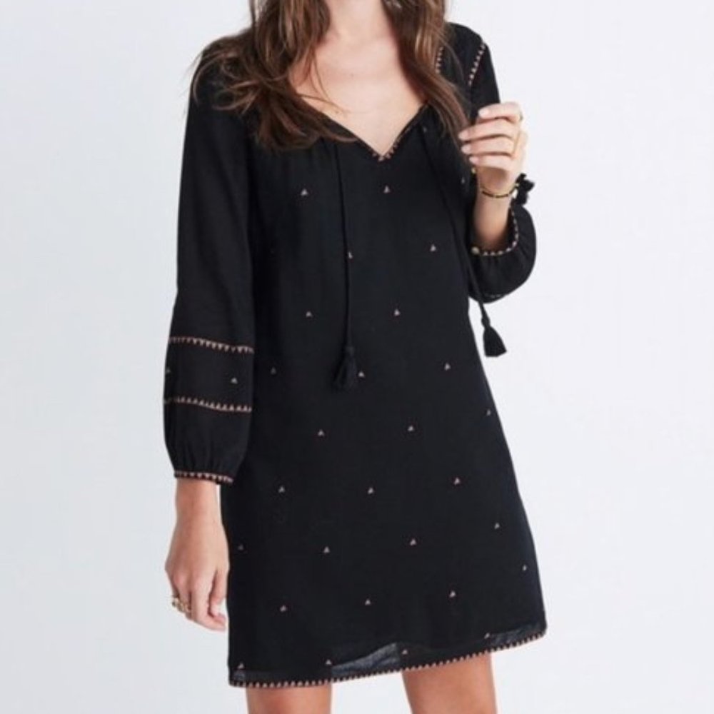 Madewell Embroidered Signal Boho Shift Dress Size XXS
